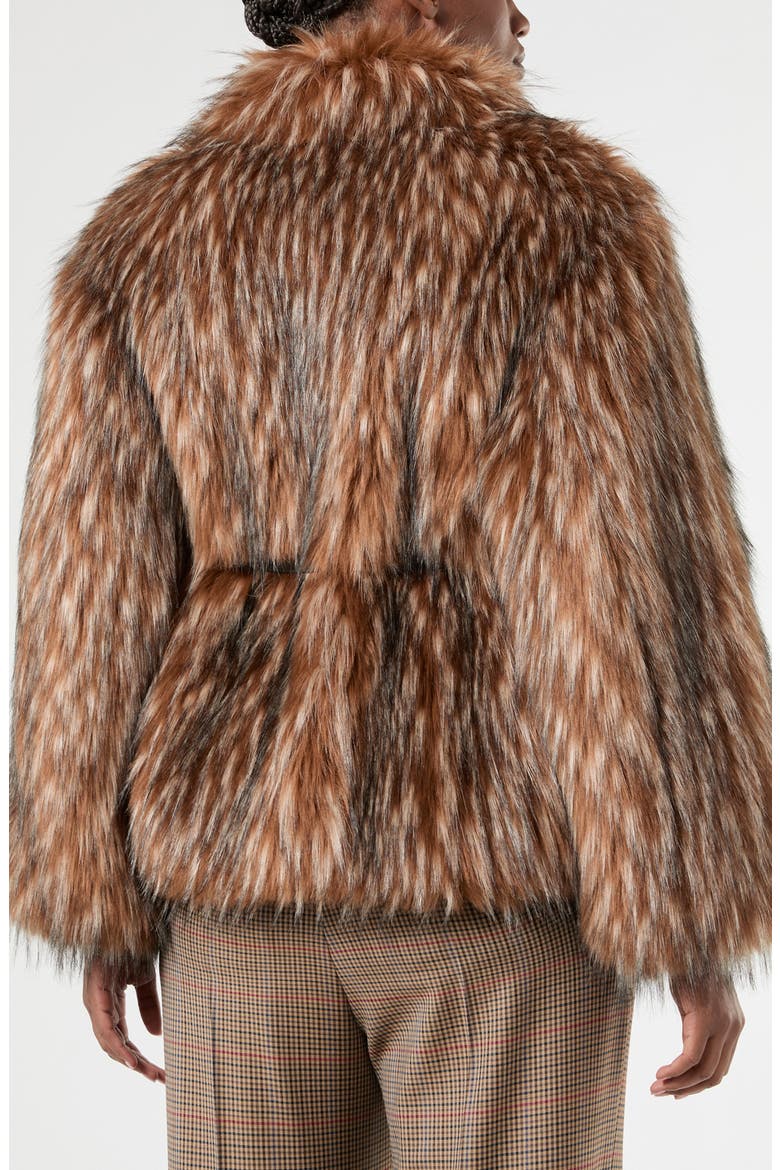 Erosi Faux Fur Short Coat, Alternate, color, CAMEL