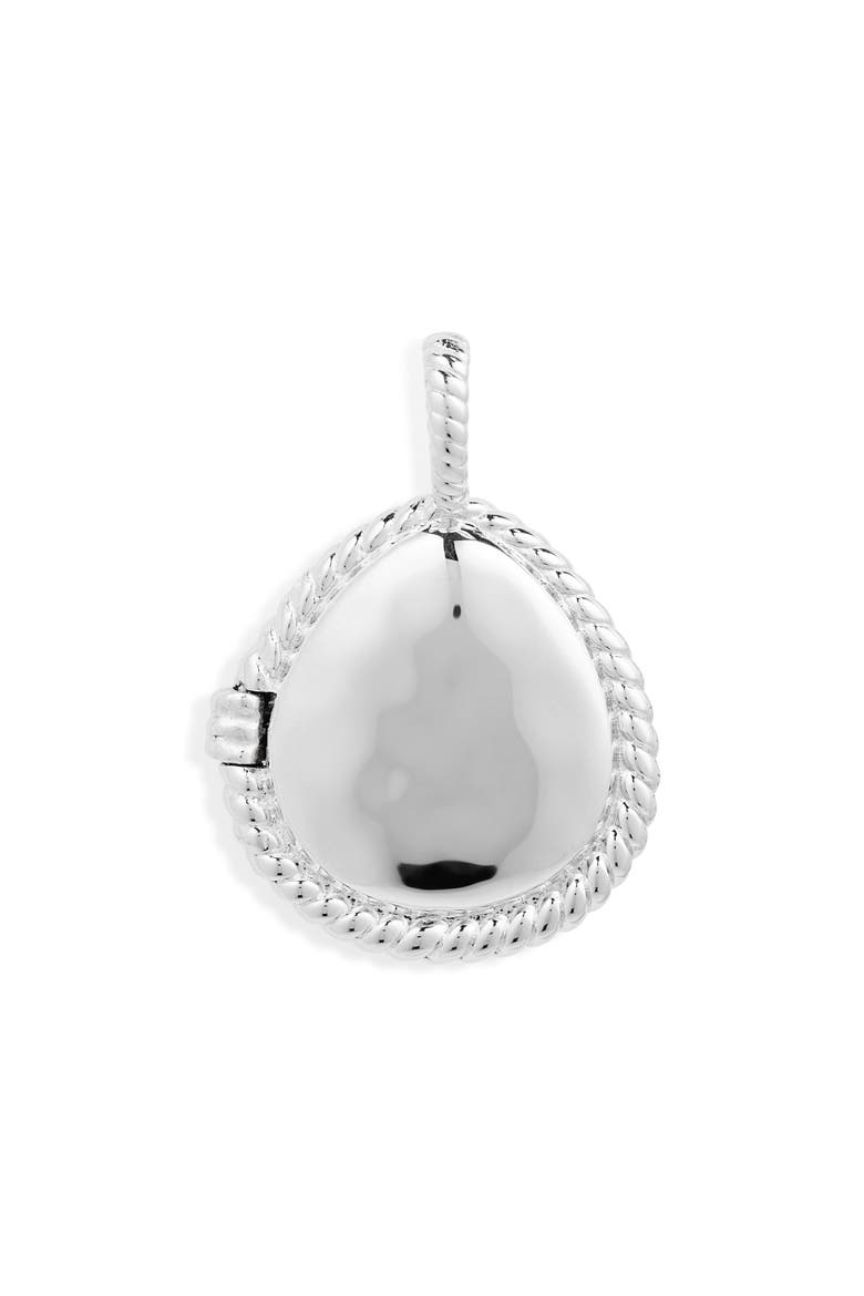 Mini Deia Locket Charm, Main, color, STERLING SILVER