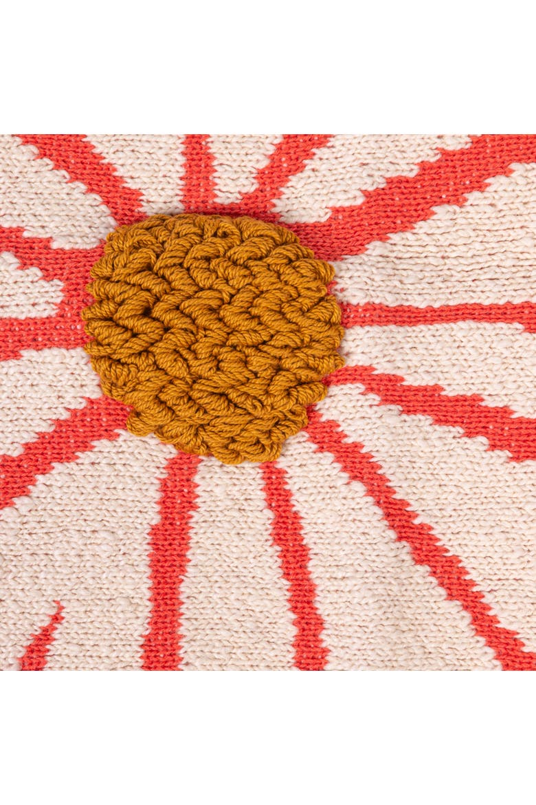 Beautiful Cotton Knit Baby Blanket with Flower Prints, Multicolor, Alternate, color, Coral