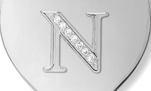 Melinda Maria Love Letters Initial Heart Medallion Necklace In Silver N