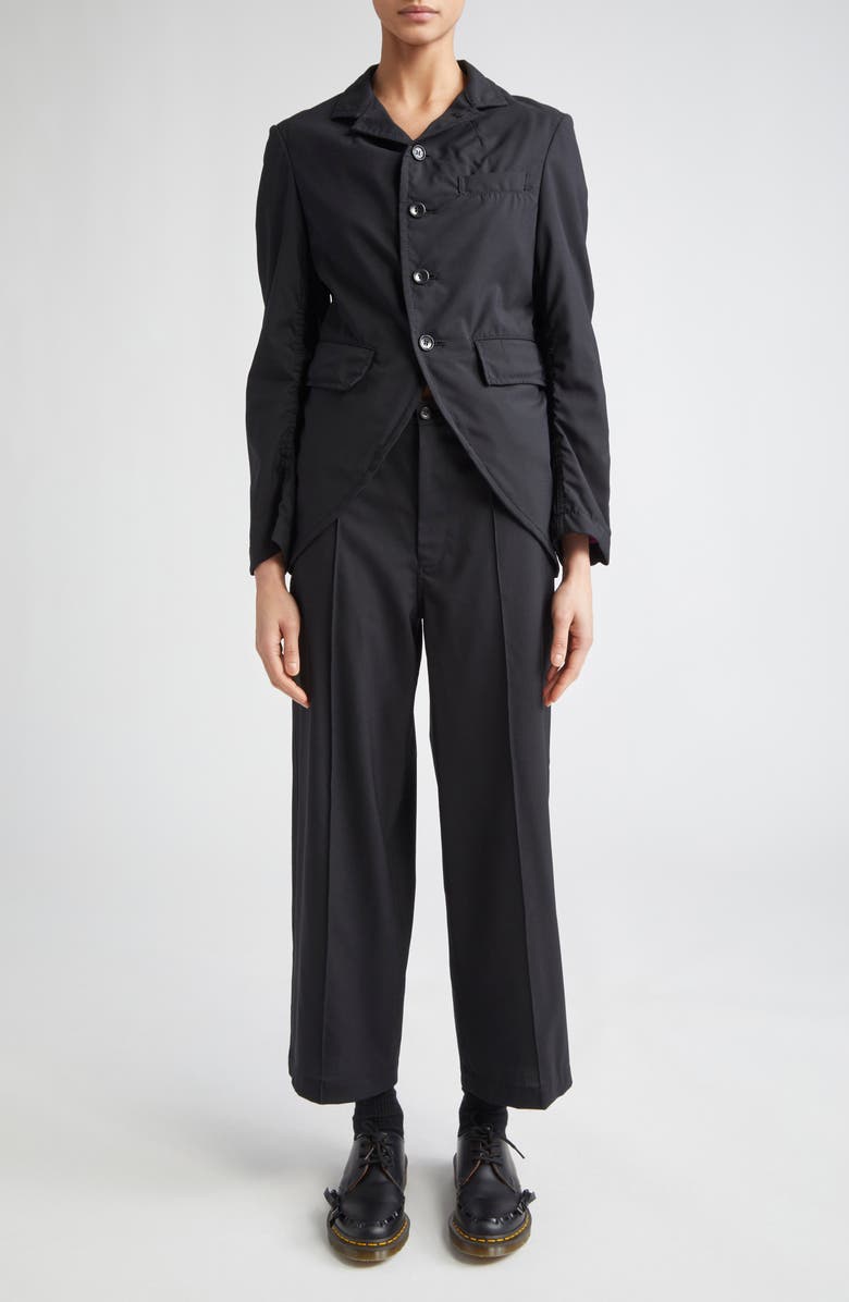 Tao Comme des Garçons Tropical Wool Blend & Cotton Broadcloth Blazer, Alternate, color, 