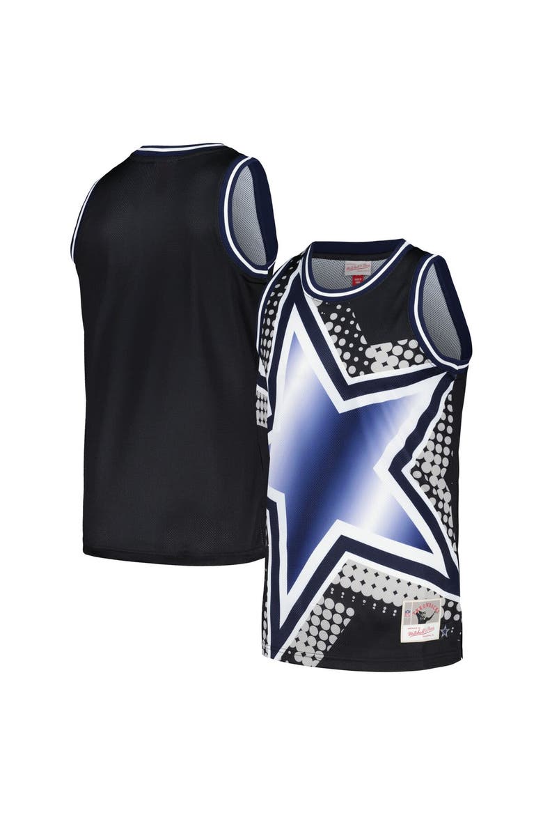 Men's Mitchell & Ness Black Dallas Cowboys Big Face 7.0 Fashion Tank Top, Main, color, Black