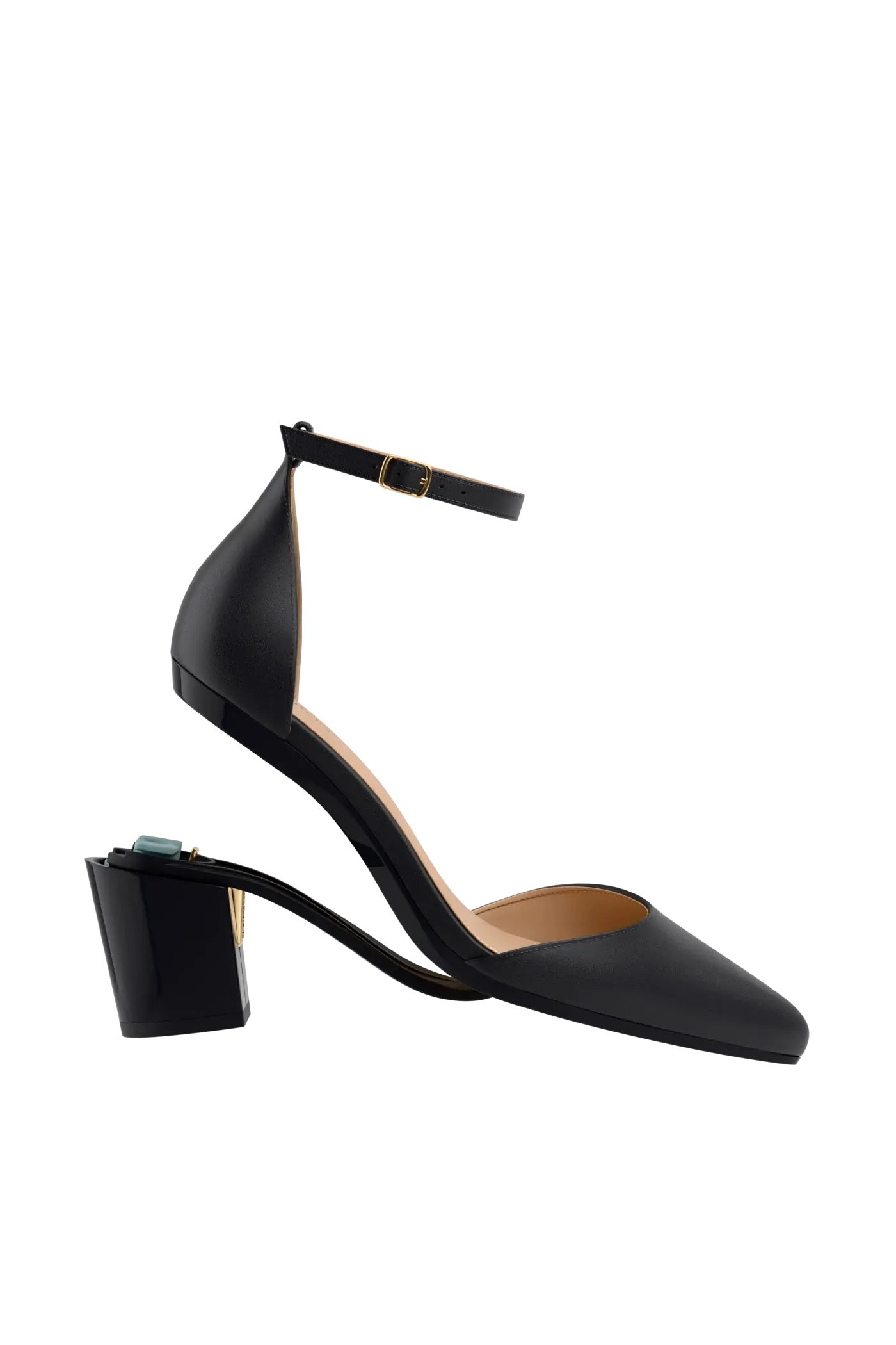 Pashion Footwear The D'Orsay 3" Block Convertible Heel, Alternate, color, Coal Leather