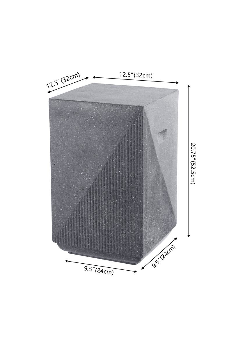 JONATHAN Y Adrian 20.75" Contemporary Minimalist Square Indoor/Outdoor Accent Table, Alternate, color, Gray Terrazzo