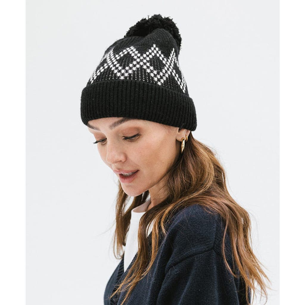 Gigi Pip Elio Pom Beanie In Black