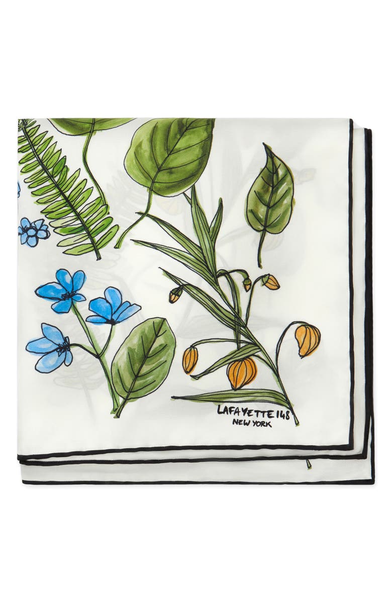 Lafayette 148 New York Gardens of New York Square Silk Scarf, Alternate, color, 