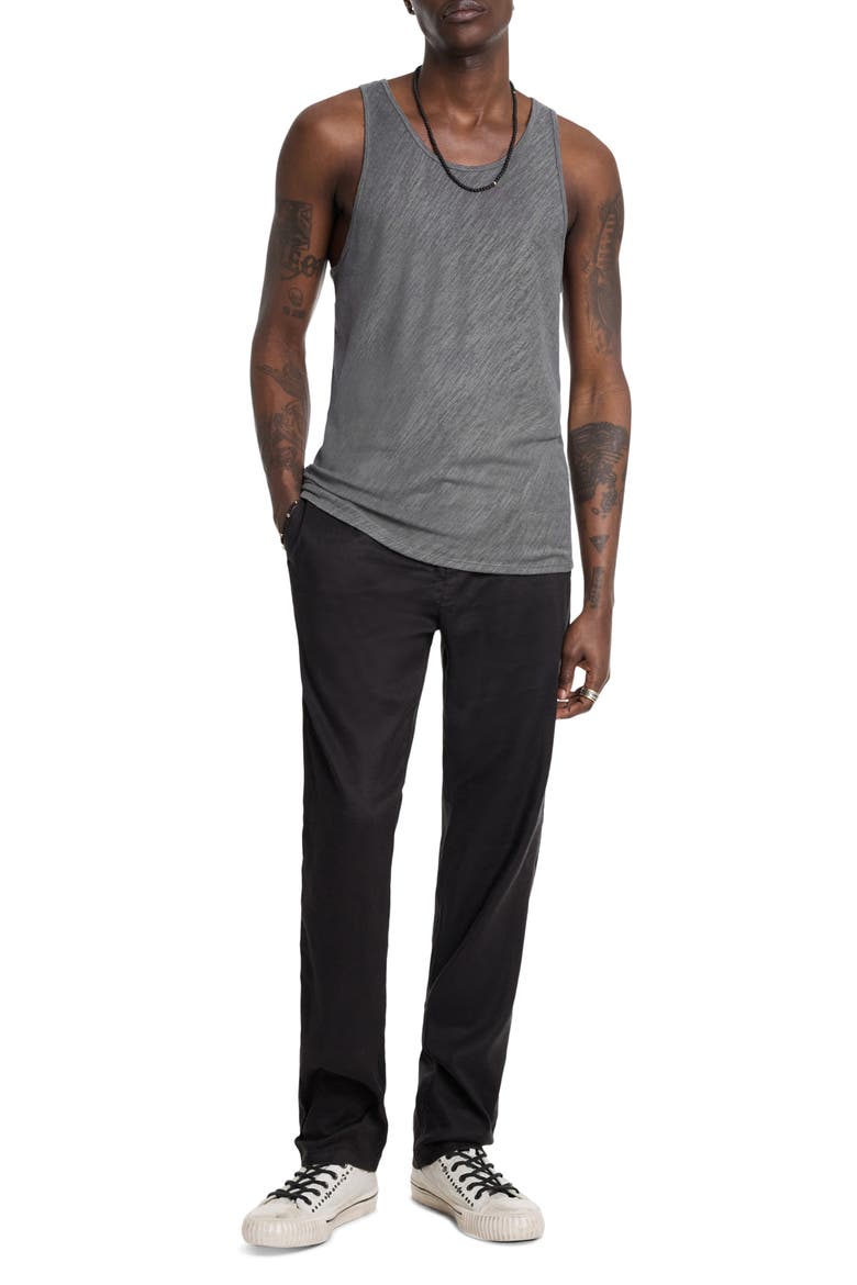 Broome Slim Fit Linen Tank, Alternate, color, SEAL GREY