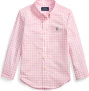 Polo Ralph Lauren Kids' Gingham Check Cotton Poplin Button-Down Shirt