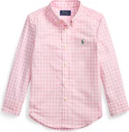 Polo Ralph Lauren Kids' Gingham Check Cotton Poplin Button-Down Shirt