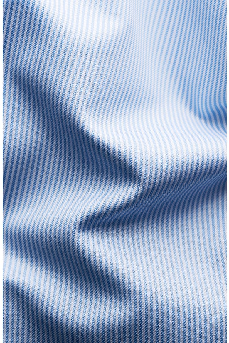 Contemporary Fit Stripe Cotton Dress Shirt, Alternate, color, BLUE