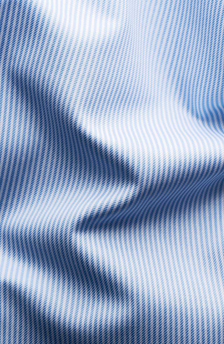 Eton Contemporary Fit Stripe Cotton Dress Shirt, Alternate, color, Blue