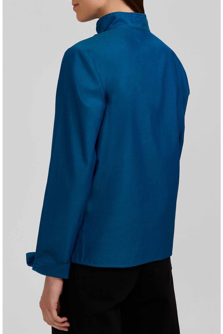 Tammy Ruffled Cotton Popover, Alternate, color, TEAL GREEN