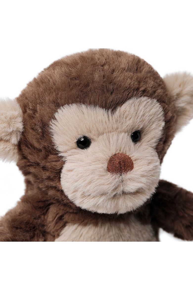7 Inch Little Naughty Monkey Weighted Stuffed Animal, Alternate, color, Brown