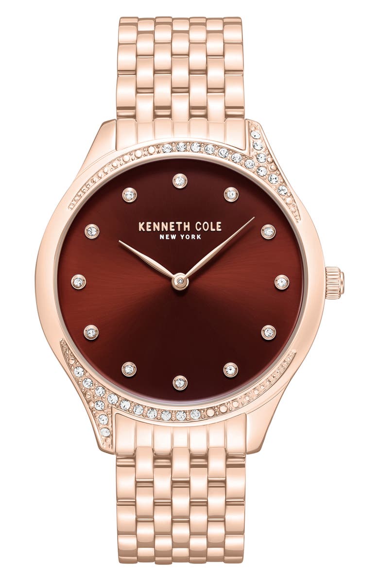Kenneth Cole New York Classic Bracelet Watch, 36mm, Main, color, Rose Gold