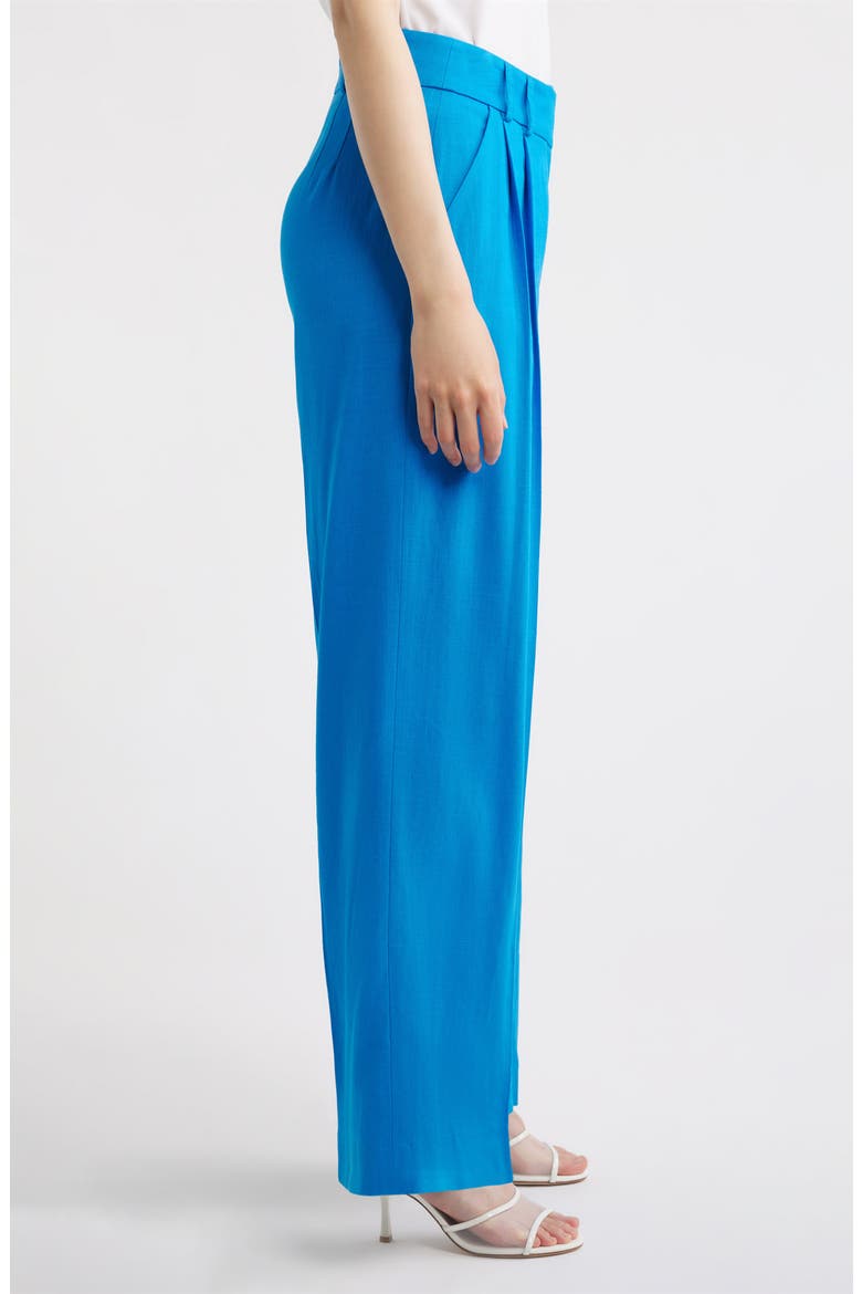 Pleated Wide Leg Pants, Alternate, color, BLUE JEWEL