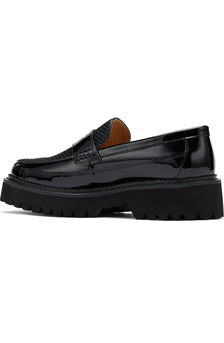 MARC NOLAN Ms. Adler Leather Lug Penny Loafers, Alternate, color, Black Patent