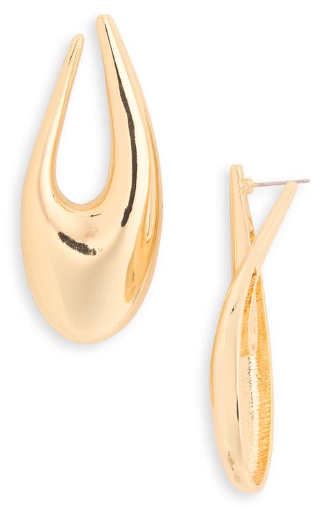 U-Shape Frontal Hoop Earrings