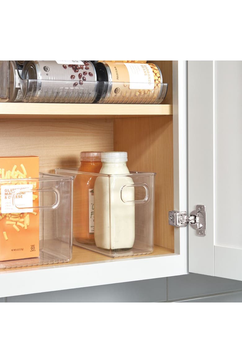 Set of 2 Pantry Storage Bins with Handles - Clear, Alternate, color, Clear
