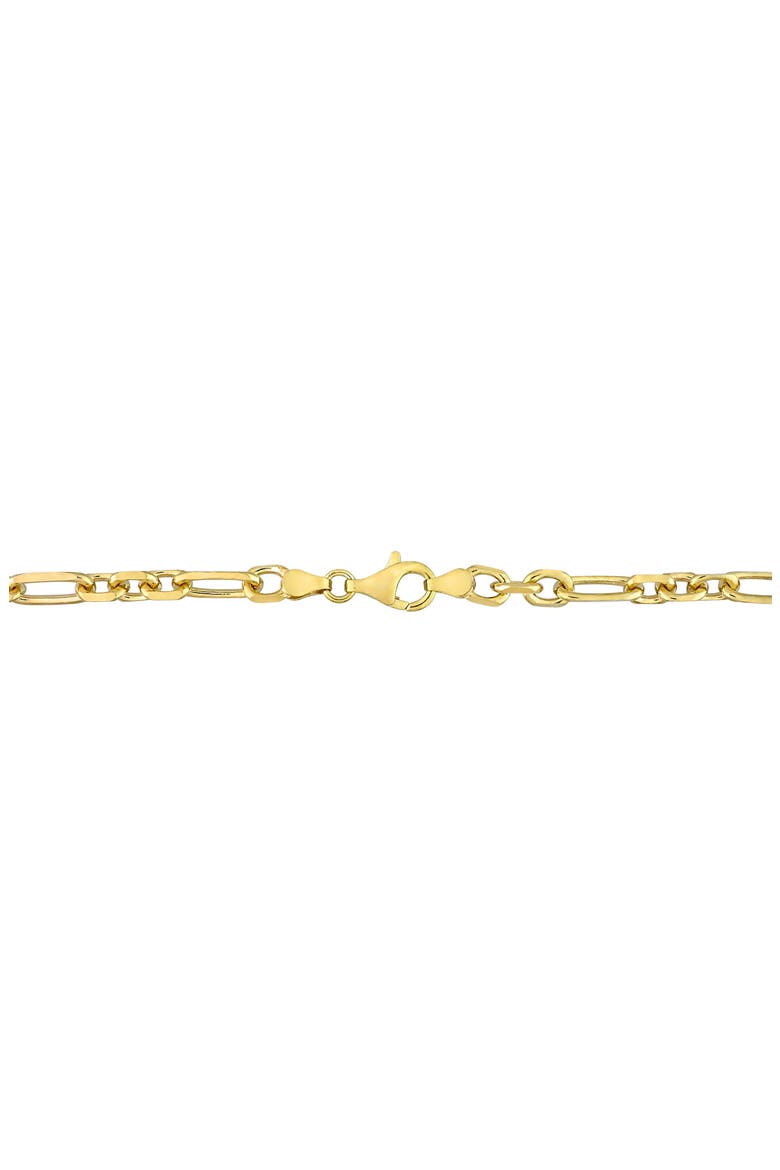 Men's Diamond Cut Figaro Chain Bracelet, Alternate, color, GOLD