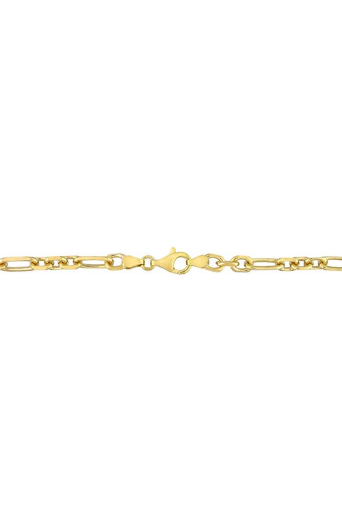 Delmar Diamond Cut Figaro Chain Bracelet In Gold