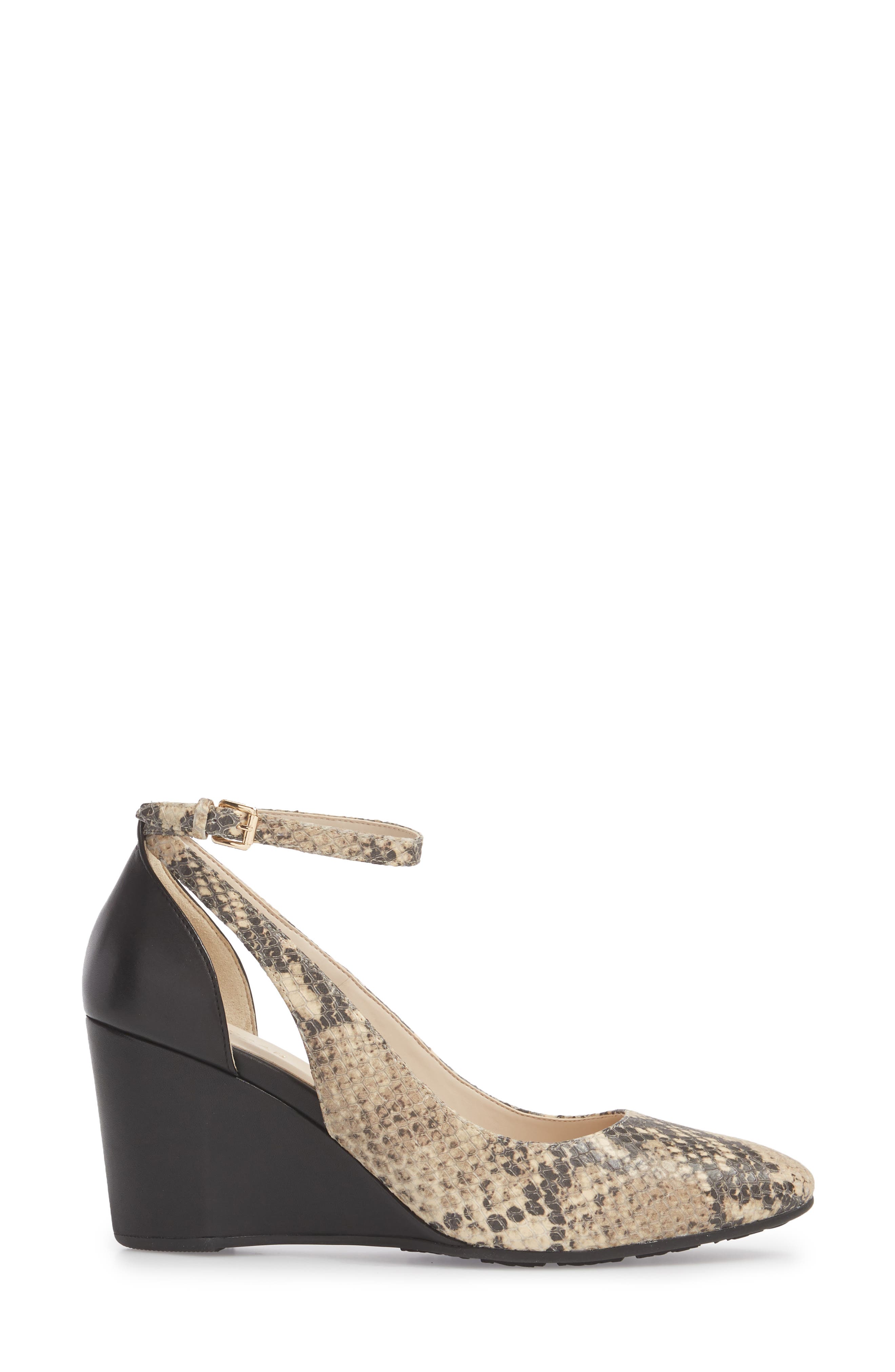 Lacey Cutout Wedge Pump, Alternate, color, SNAKE PRINT LEATHER
