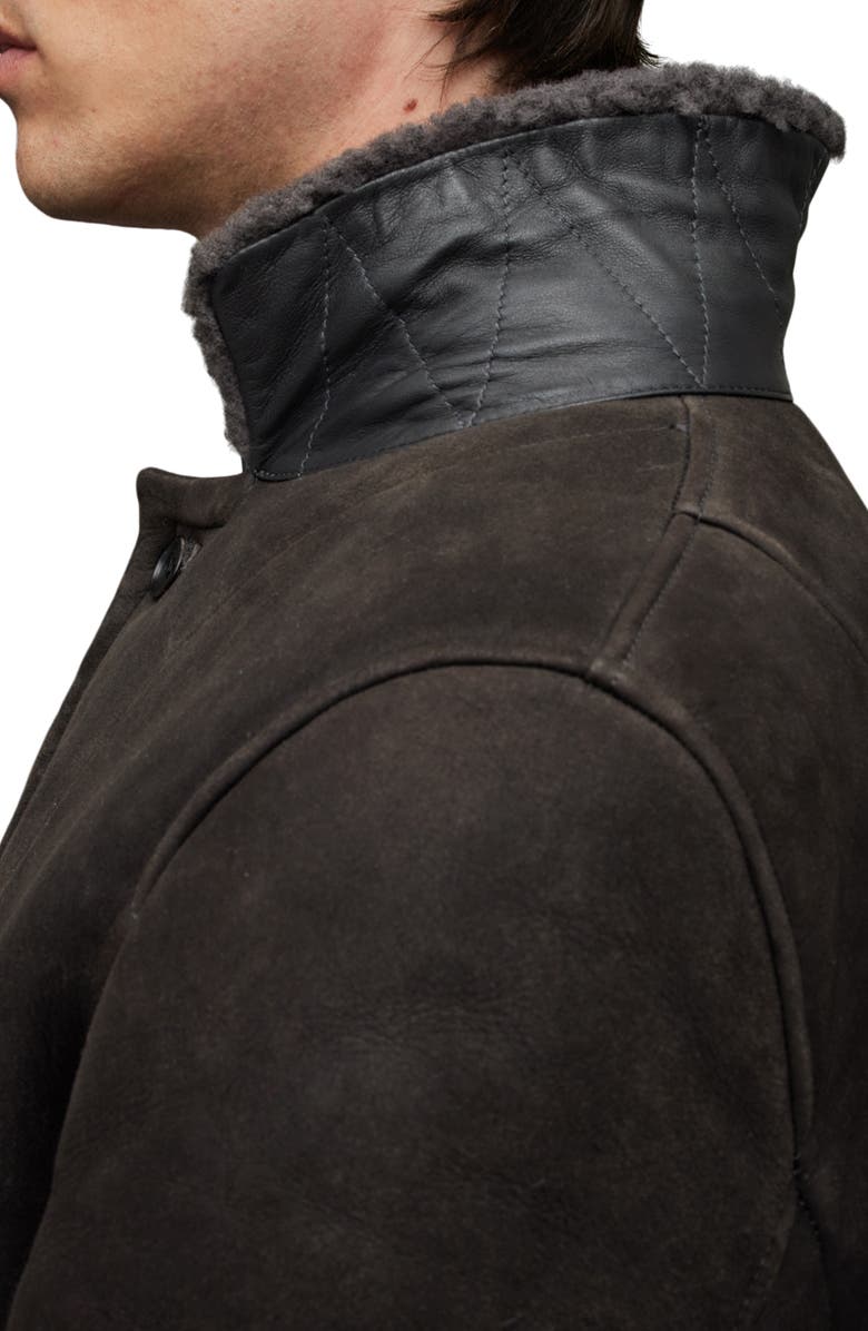 AllSaints Fenton Genuine Shearling Jacket, Alternate, color,