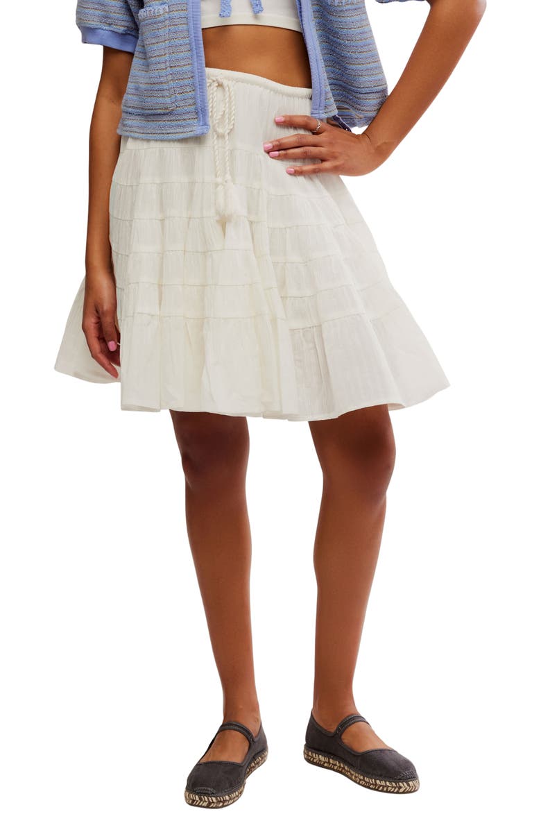 Free People Many Layers Fit & Flare Skirt, Main, color, Clean Ivory