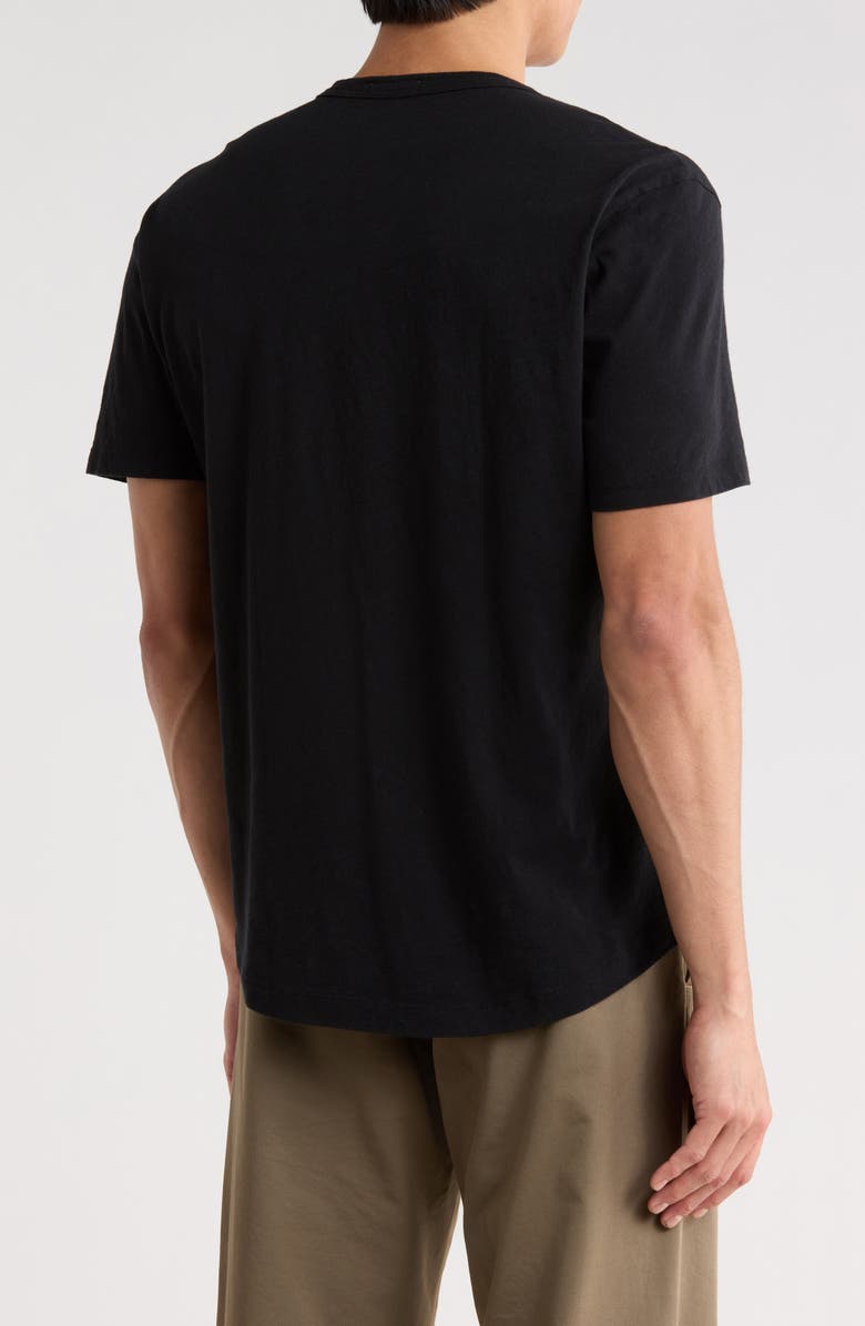 BUCK MASON Pima Cotton Slub Curved Hem T-Shirt, Alternate, color, Black