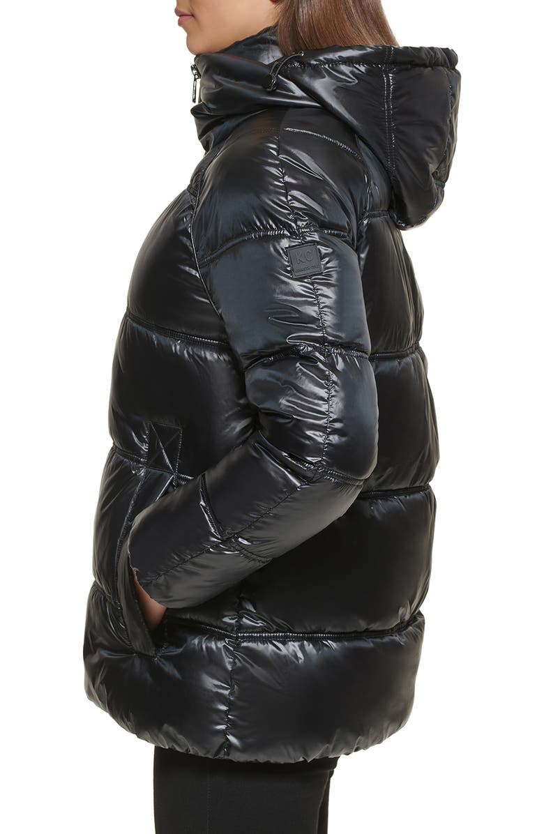 Kenneth Cole New York Box Quilted Puffer Jacket with Removable Hood, Alternate, color,
