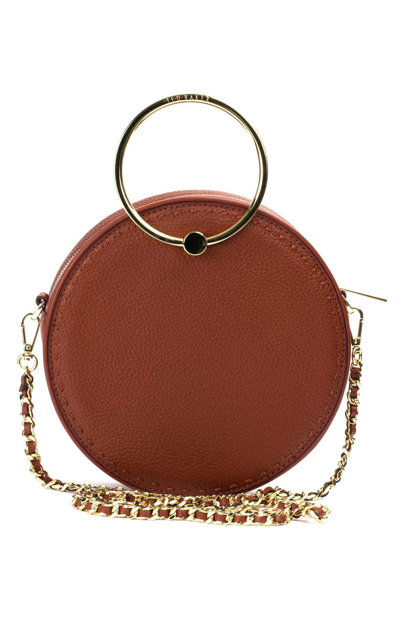 Ted Baker London Madddie Circle Leather Crossbody Bag, Alternate, color, 