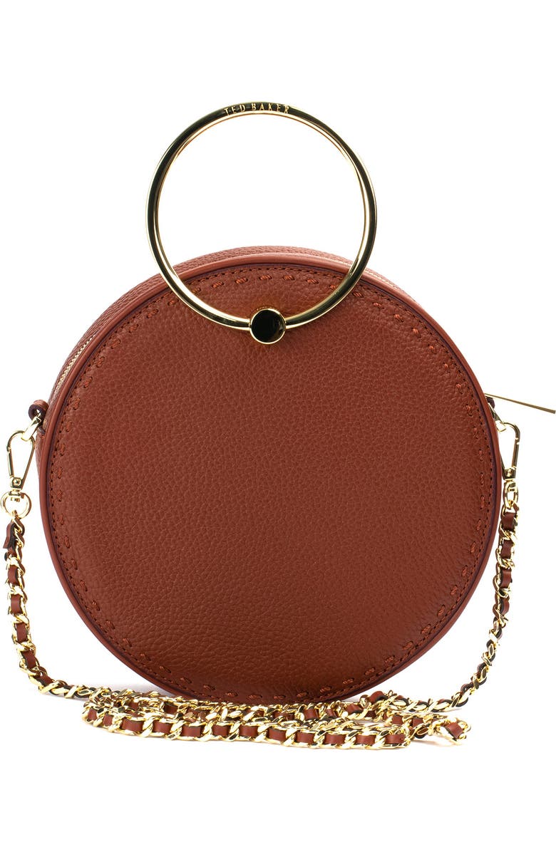 Ted Baker London Madddie Circle Leather Crossbody Bag, Alternate, color,