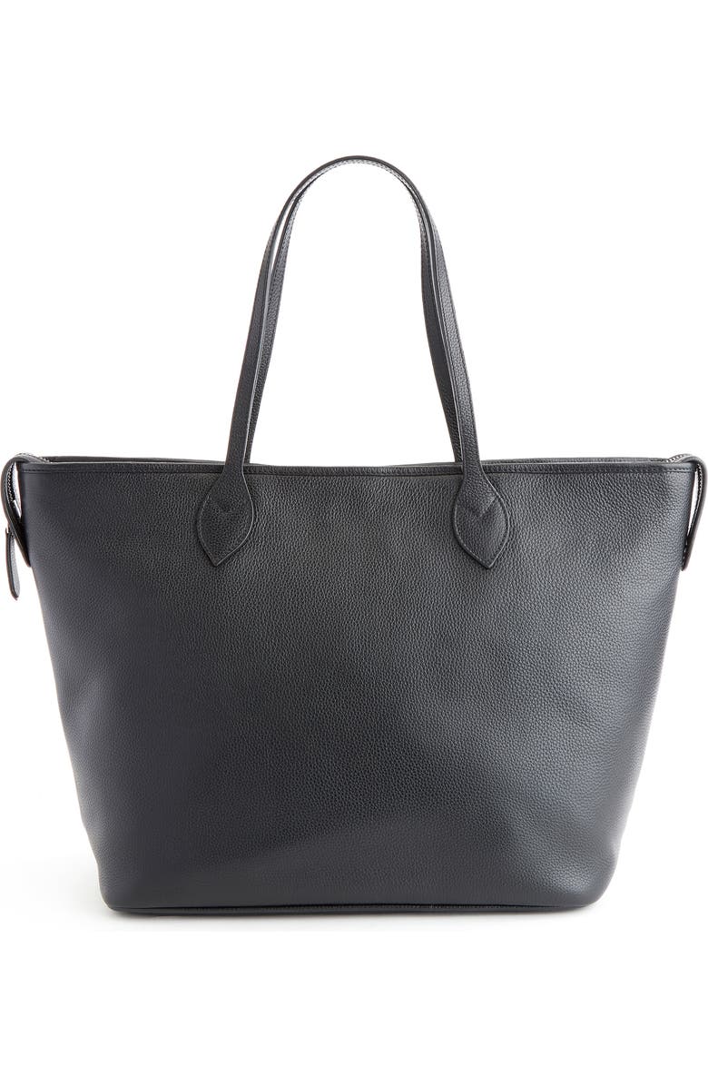 ROYCE New York Leather Tote with Wristlet, Main, color,