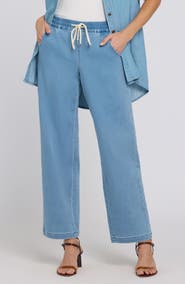 NYDJ Drawstring Relaxed Knit Denim Pants