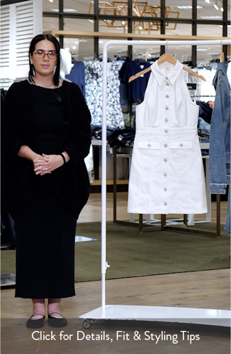 Lillian Sleeveless Denim Minidress, sales video thumbnail