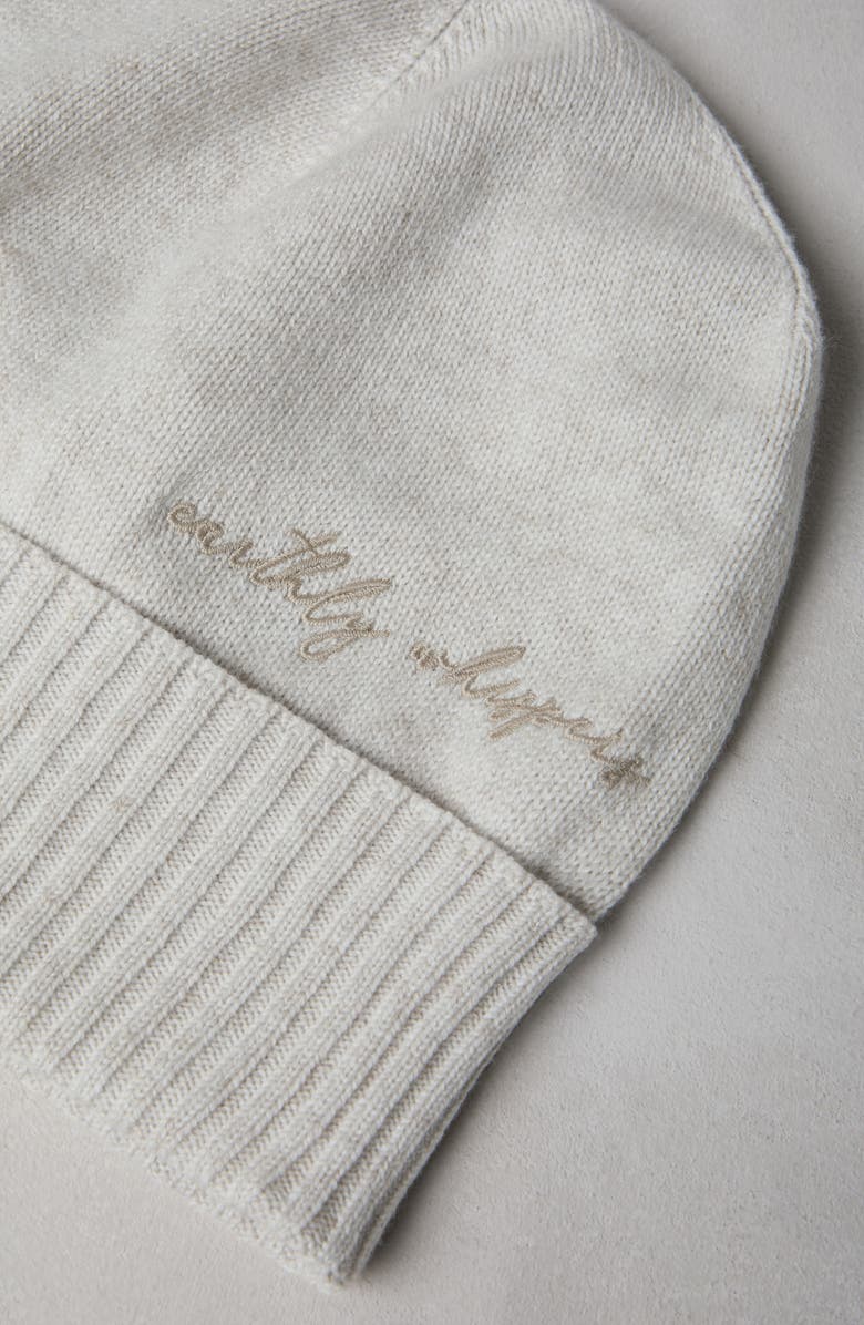 Brunello Cucinelli Virgin wool, cashmere and silk knit beanie with embroidery, Alternate, color, 