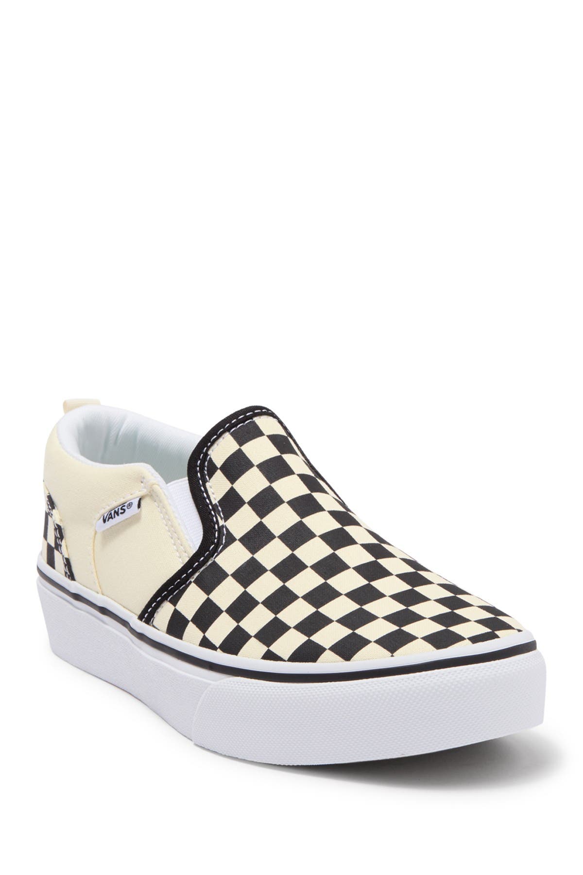 Vans My Asher Checkerboard Platform Slip On Sneakers, Main, color, 