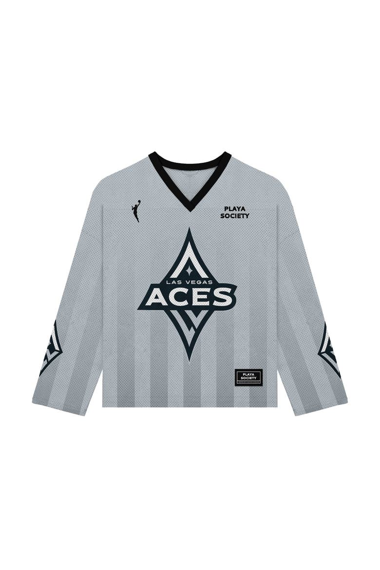 Unisex Playa Society  Gray Las Vegas Aces Hockey Fashion Jersey, Alternate, color, Gray