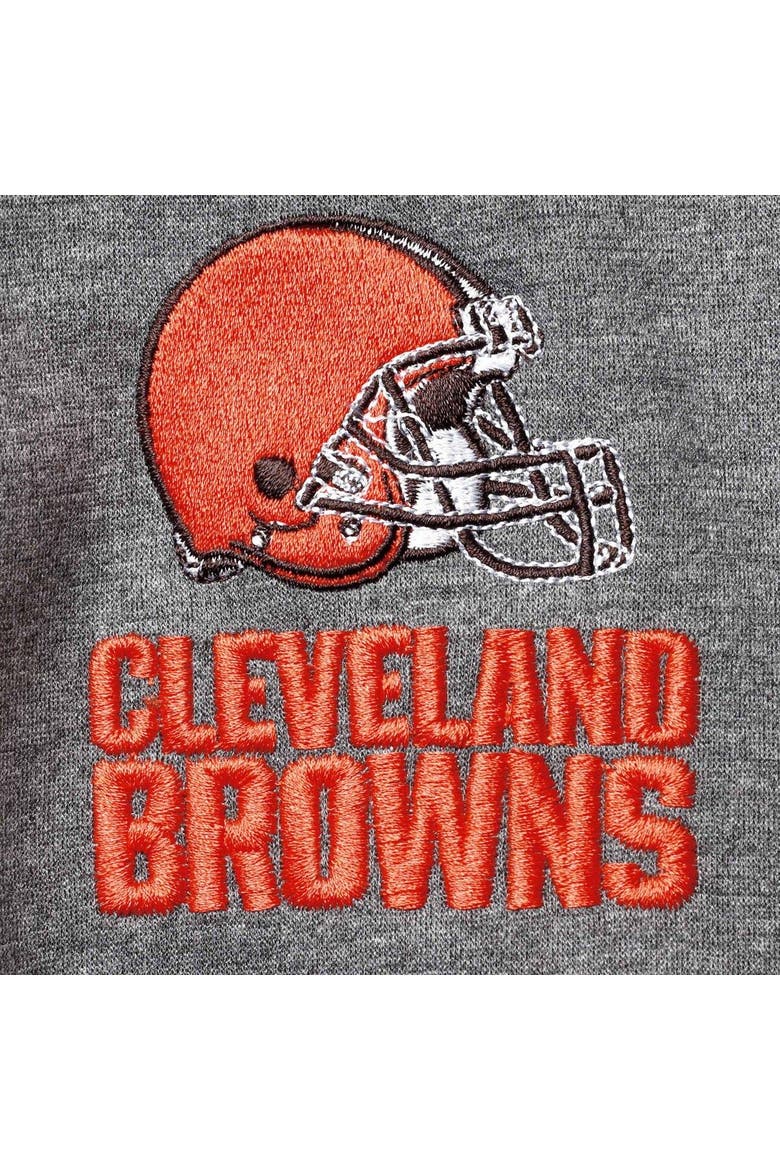 Men's Dunbrooke Charcoal Cleveland Browns Shag Tri-Blend Full-Zip Raglan Hoodie, Alternate, color, Charcoal