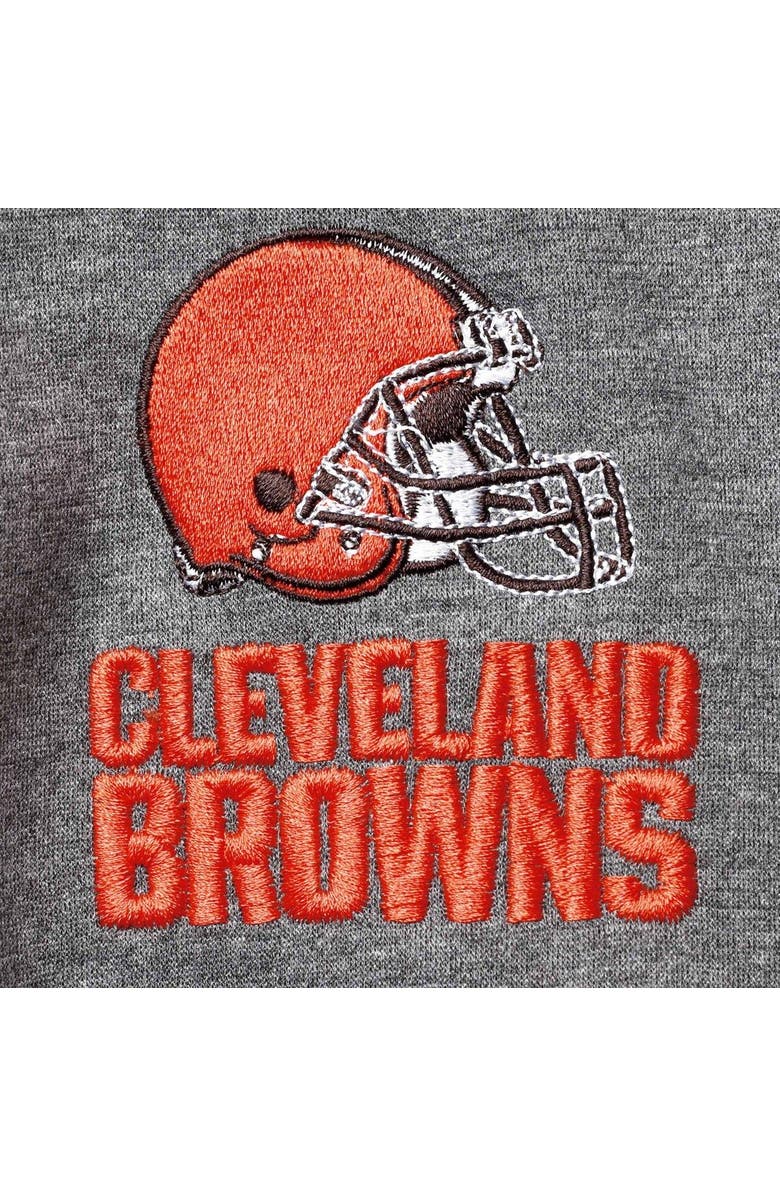 DUNBROOKE Men's Dunbrooke Charcoal Cleveland Browns Shag Tri-Blend Full-Zip Raglan Hoodie, Alternate, color, Charcoal