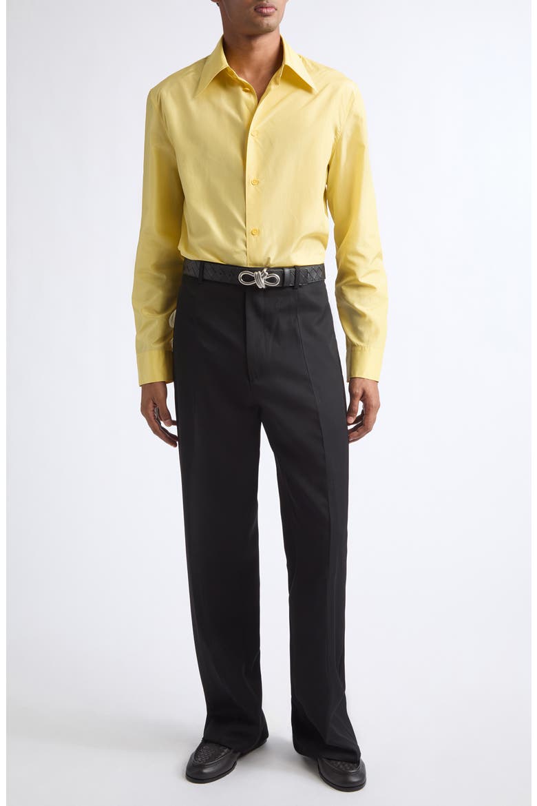 Light Wool Grain de Poudre Straight Leg Pants, Alternate, color, 1010 DOUBLE BLACK