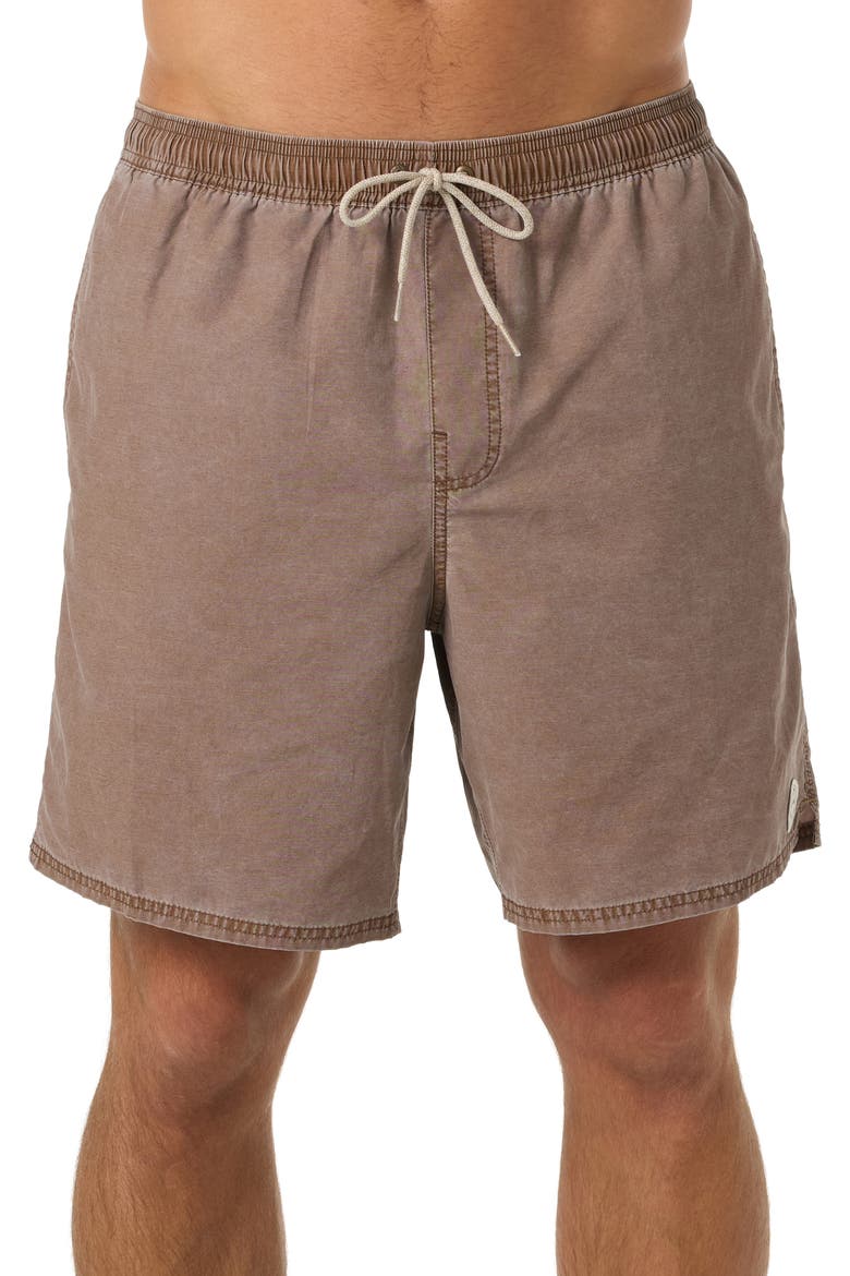 OG Fader Drawstring Board Shorts, Main, color, TOFFEE