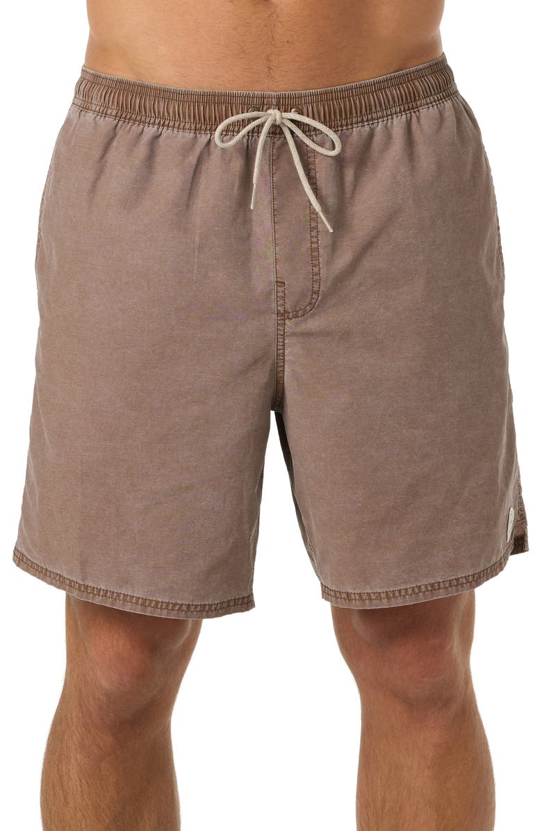 O'Neill OG Fader Drawstring Board Shorts, Main, color, Toffee