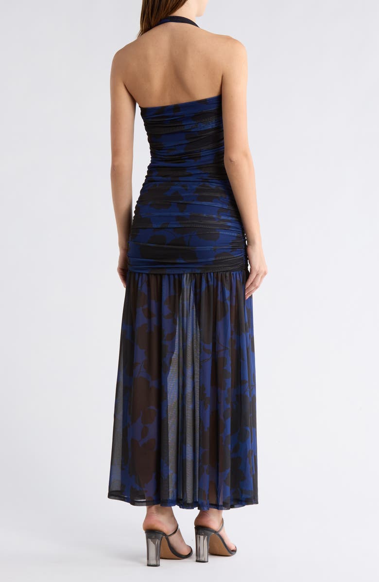 AFRM LOS ANGELES Tyla Halter Maxi Dress, Alternate, color, Evening Shadow Florals