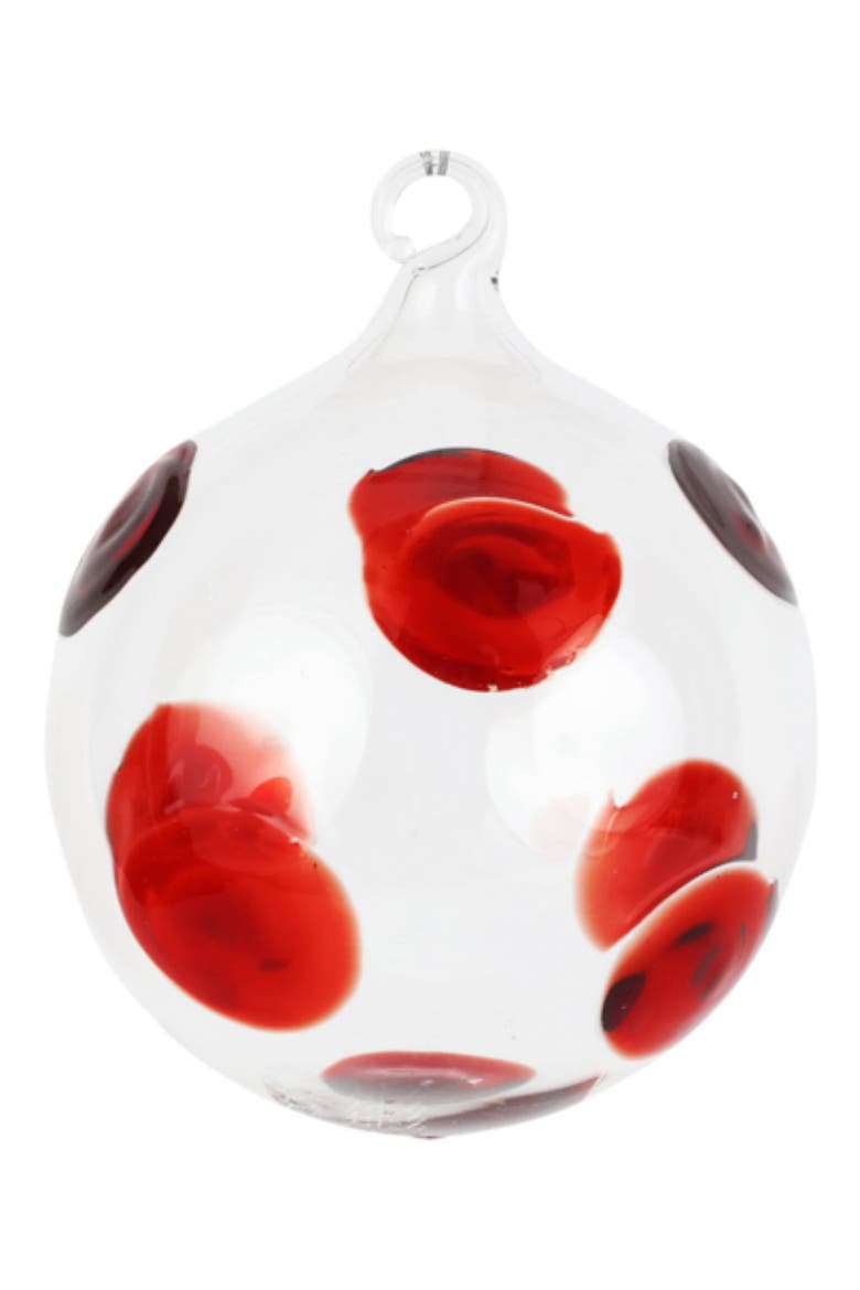 Drop Glass Ornament, Main, color, RED