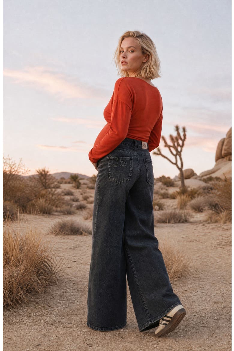 Maternity Superwide Leg  Jeans Rodeo, Alternate, color, Grey