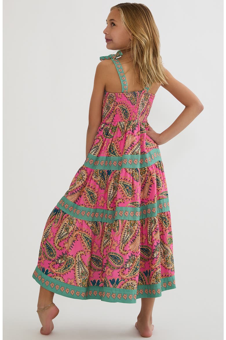 Kids' Little Charlotte Tiered Dress, Alternate, color, CAPRI SOLEIL PAISLEY