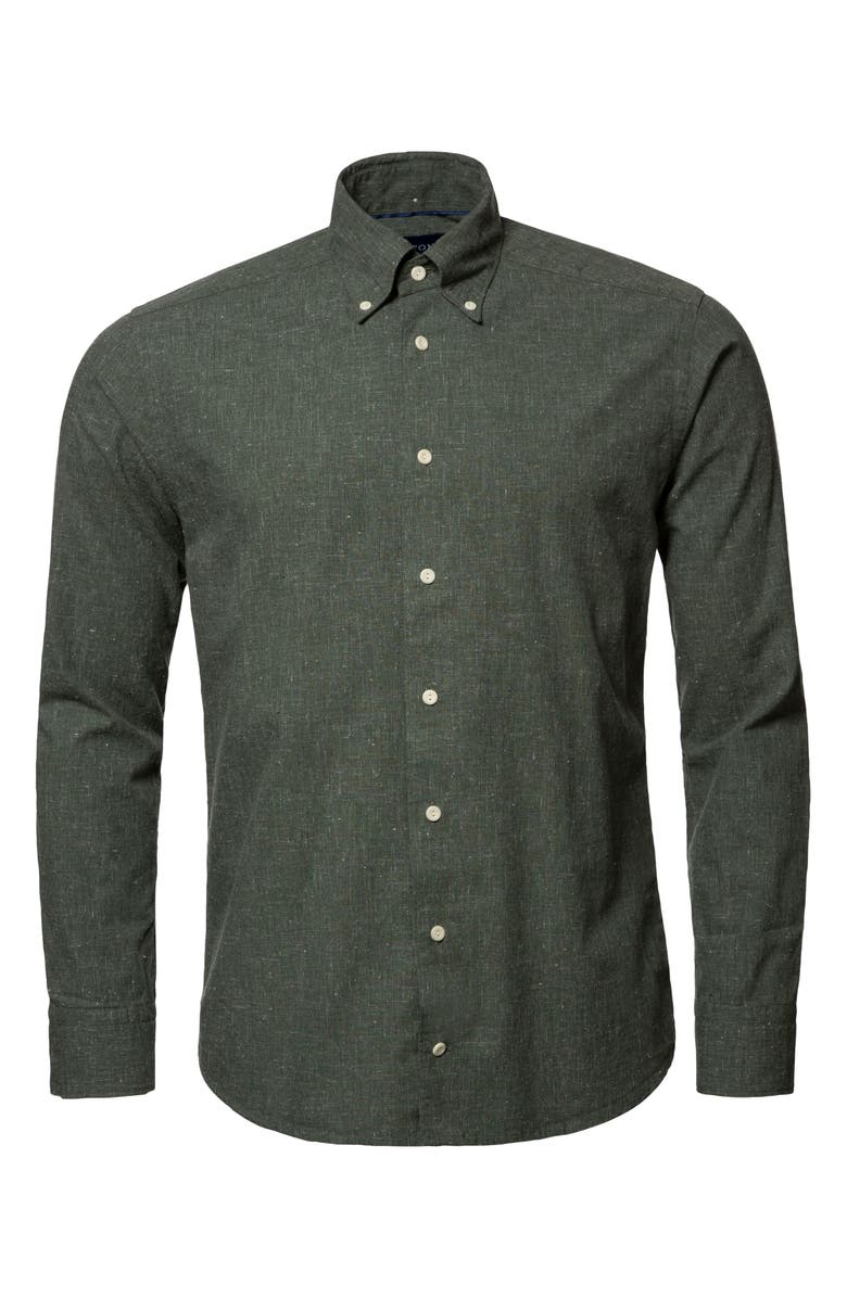 Eton Contemporary Fit Cotton Button Down Dress Shirt, Alternate, color,