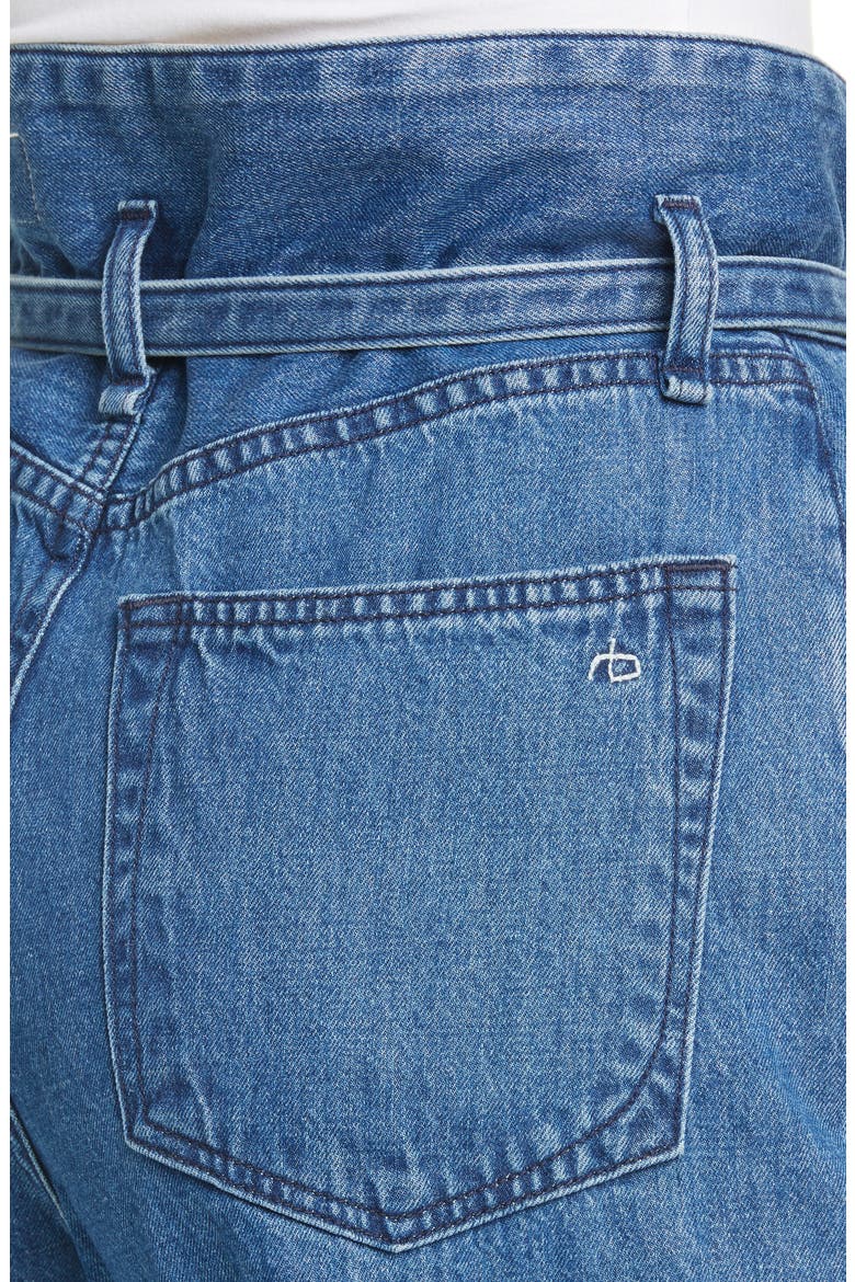 Paperbag Waist Wide Leg Jeans, Alternate, color, BLUEGRASS