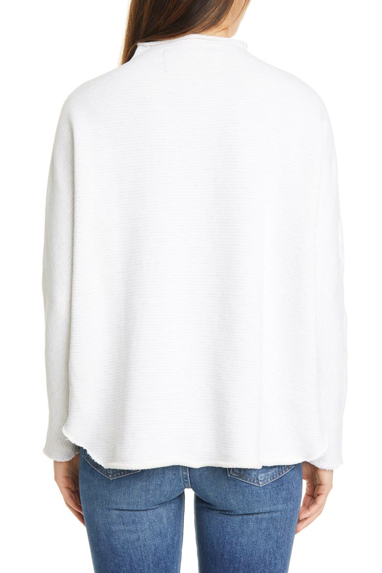 Funnel Neck Sweatshirt, Alternate, color, WHITE GRYM SQUIGGLE STRIPE