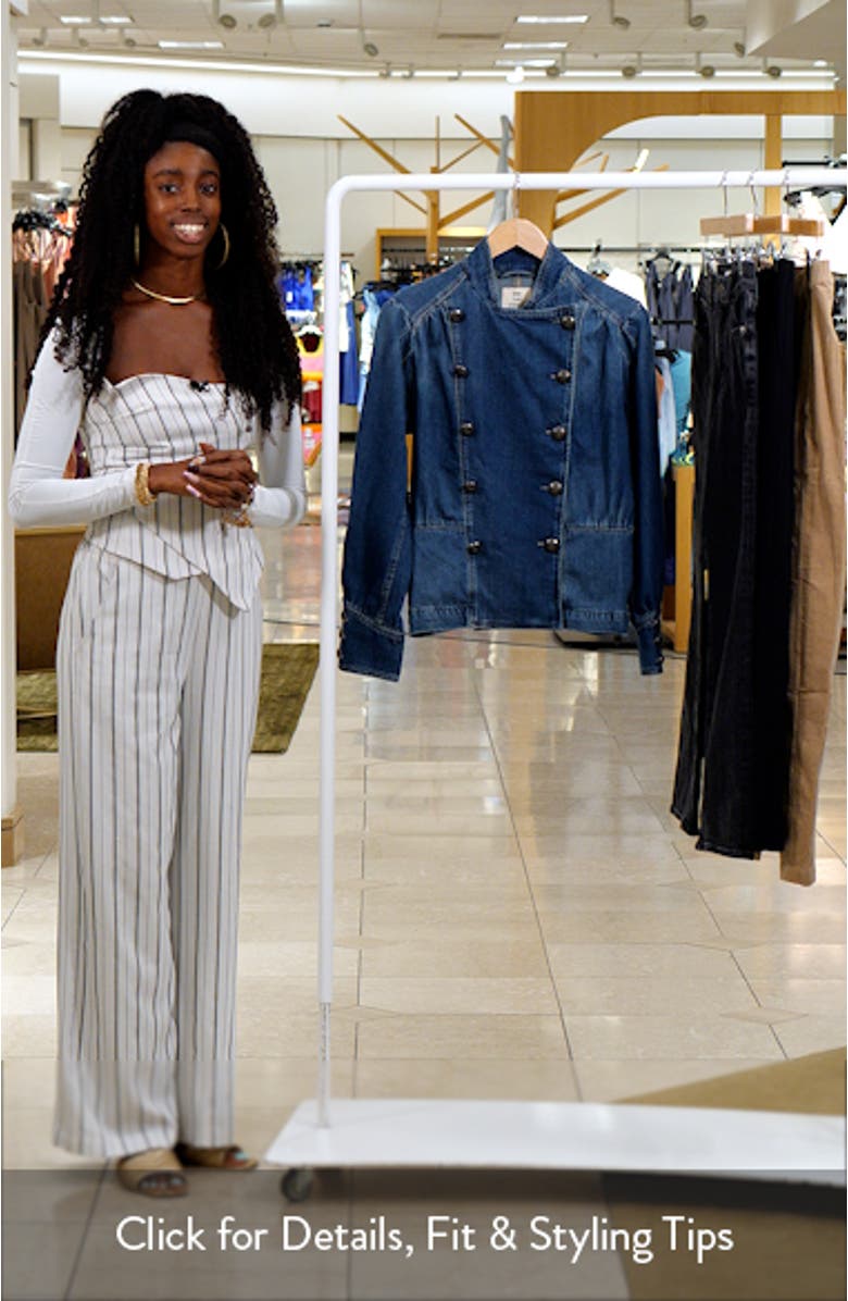 Imogene Double Breasted Denim Jacket, sales video thumbnail